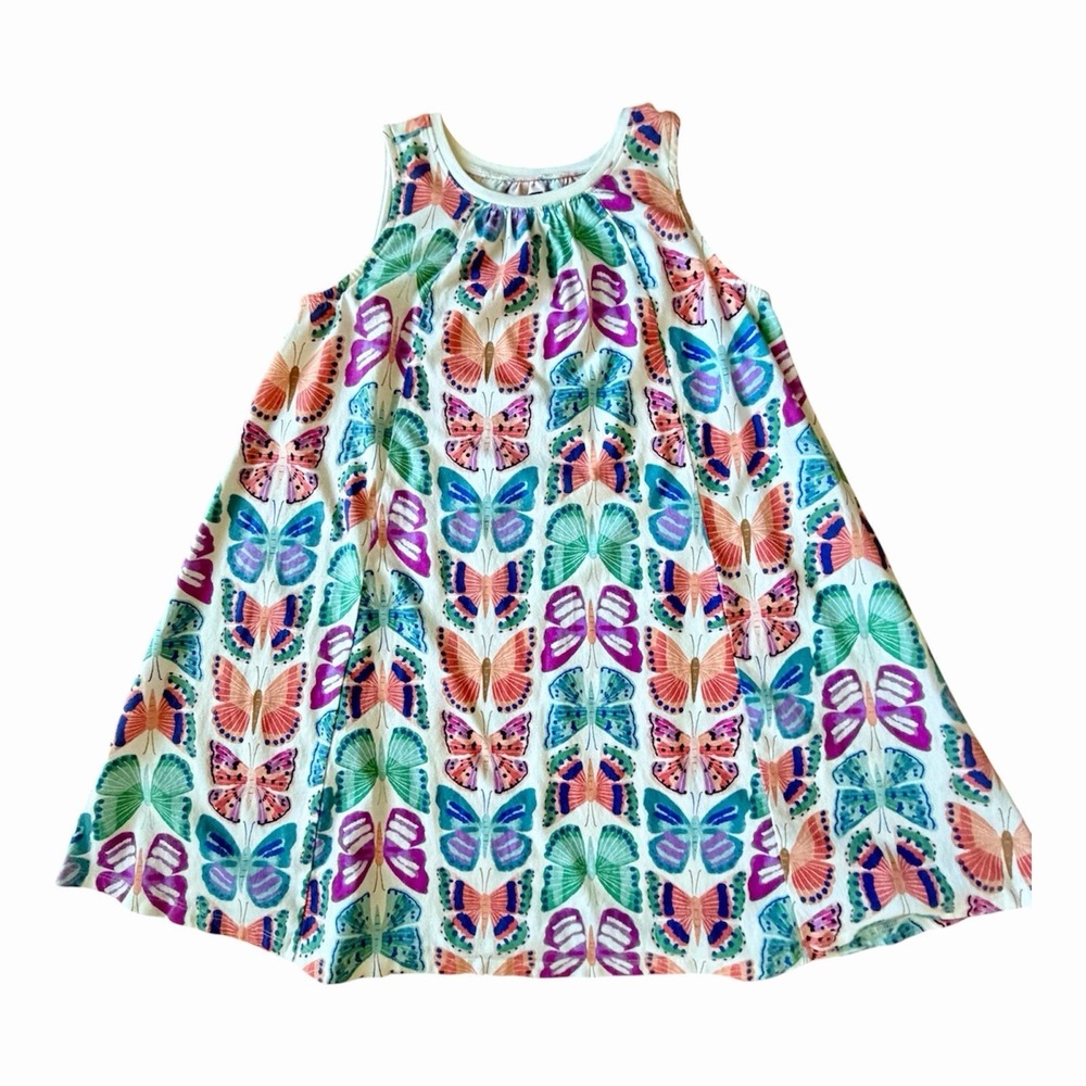 Tea Collection Butterfly Trapeze Dress Cotton Multicolor Girls 10 Swing